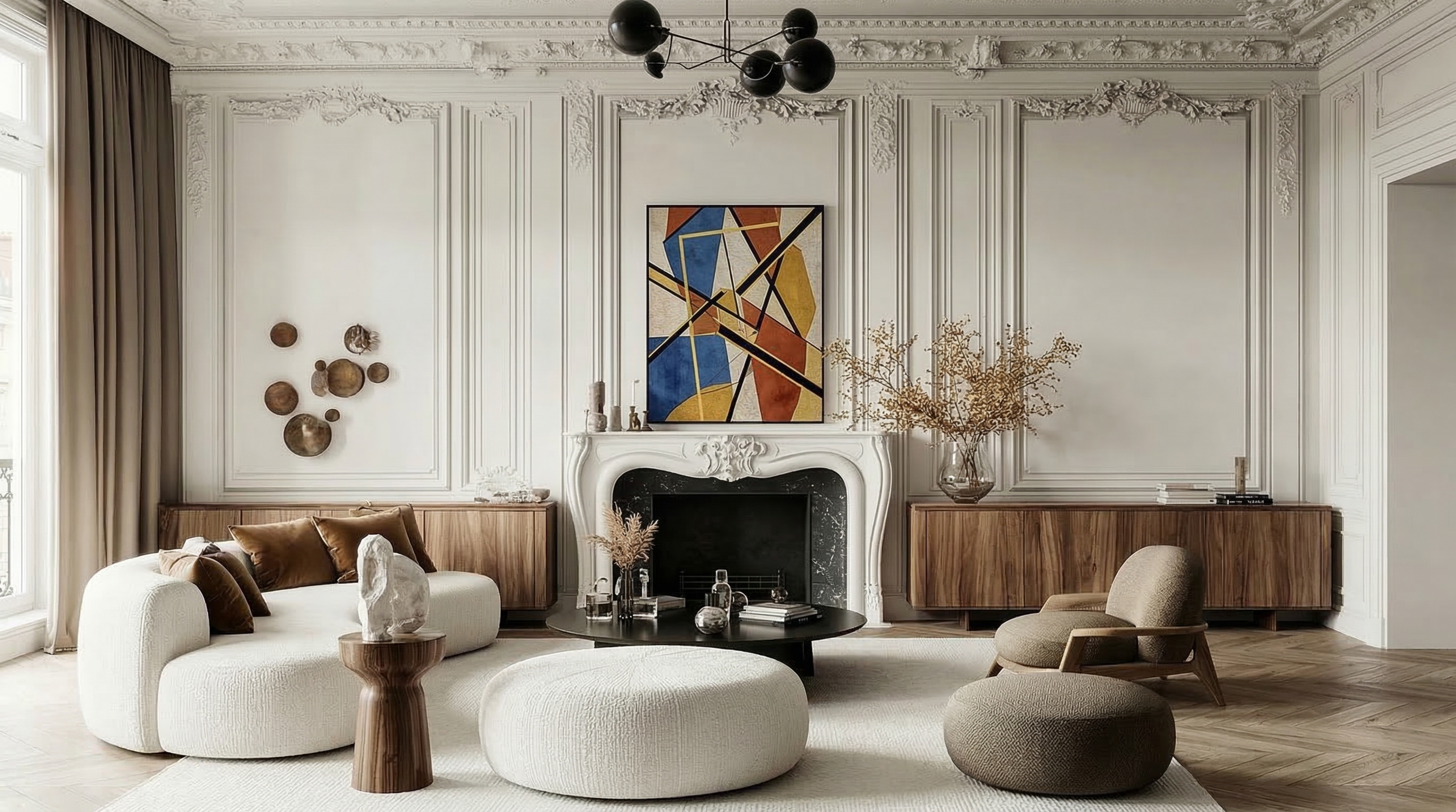 Salon cheminée